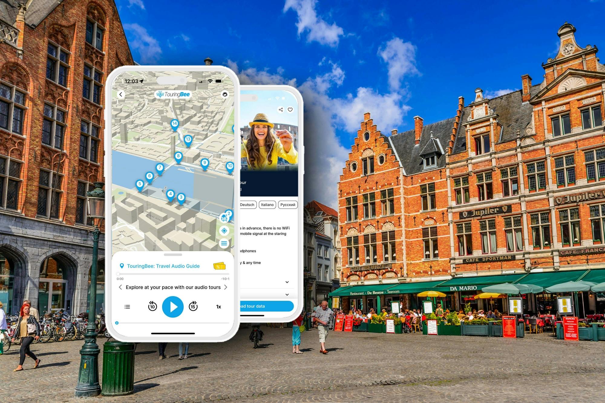 Bruges Old Town self-guided walking tour with audio app