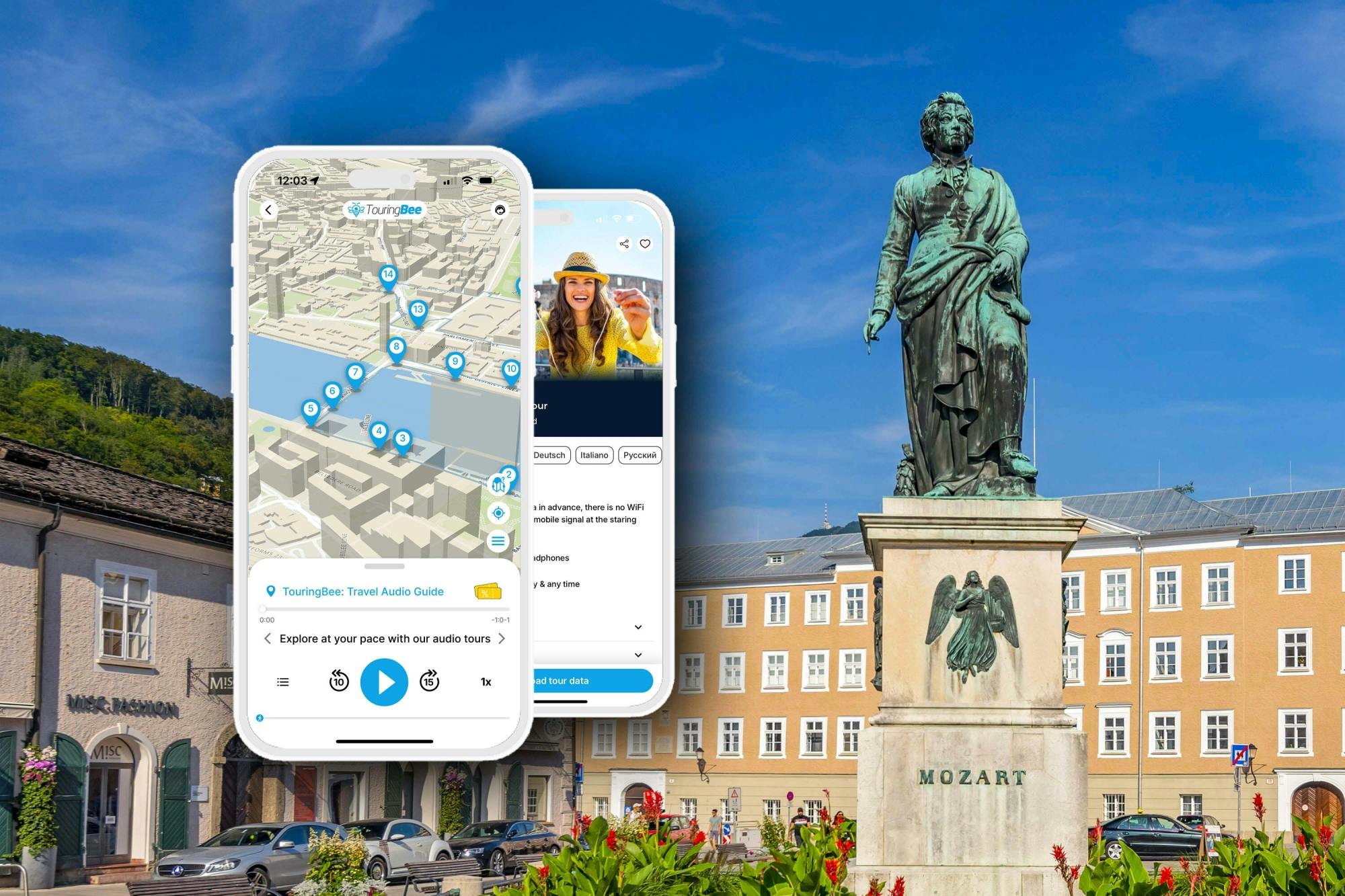 Tour a piedi di Salisburgo autoguidato con app audio