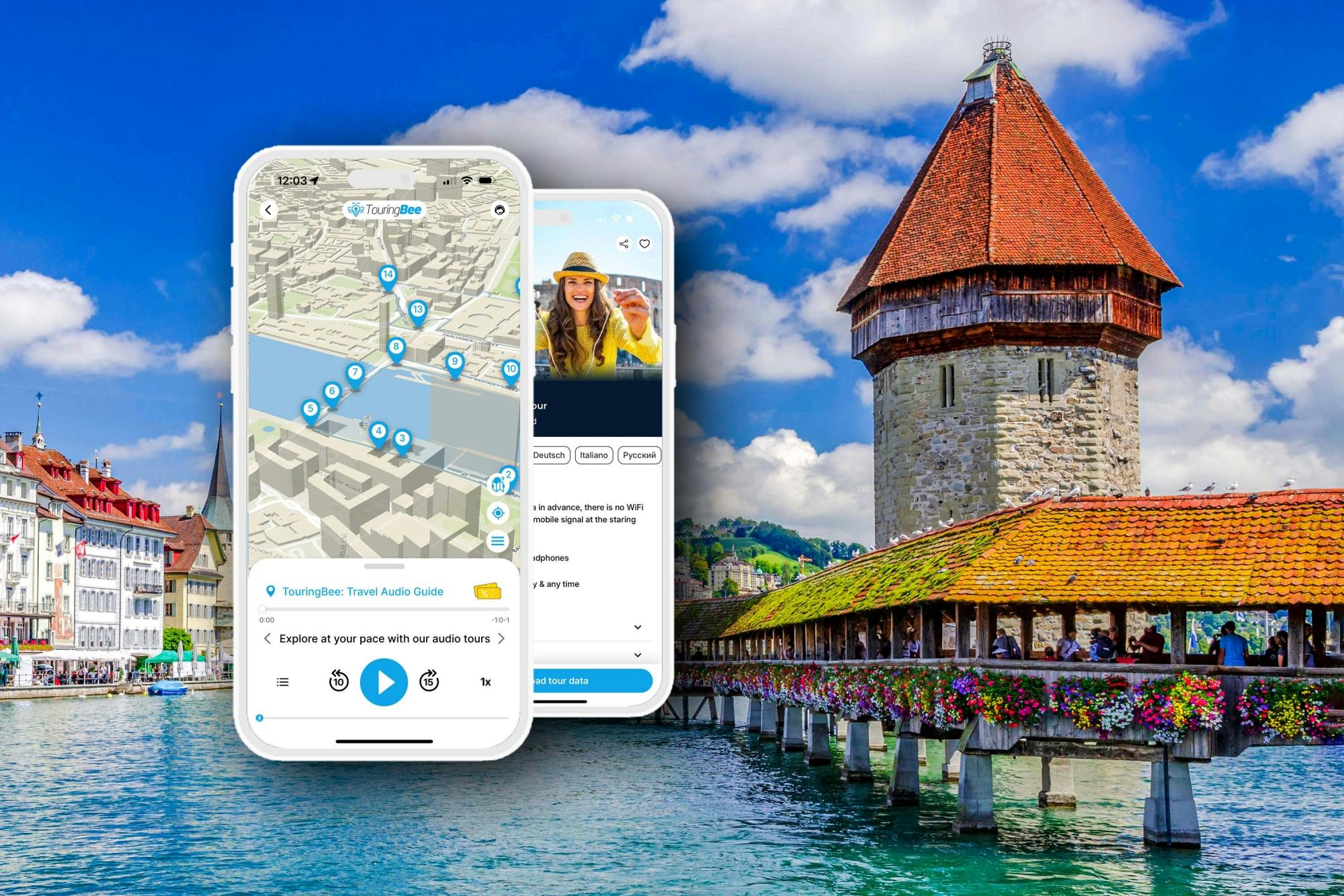 Wycieczka piesza z przewodnikiem po Lucernie z aplikacją audio