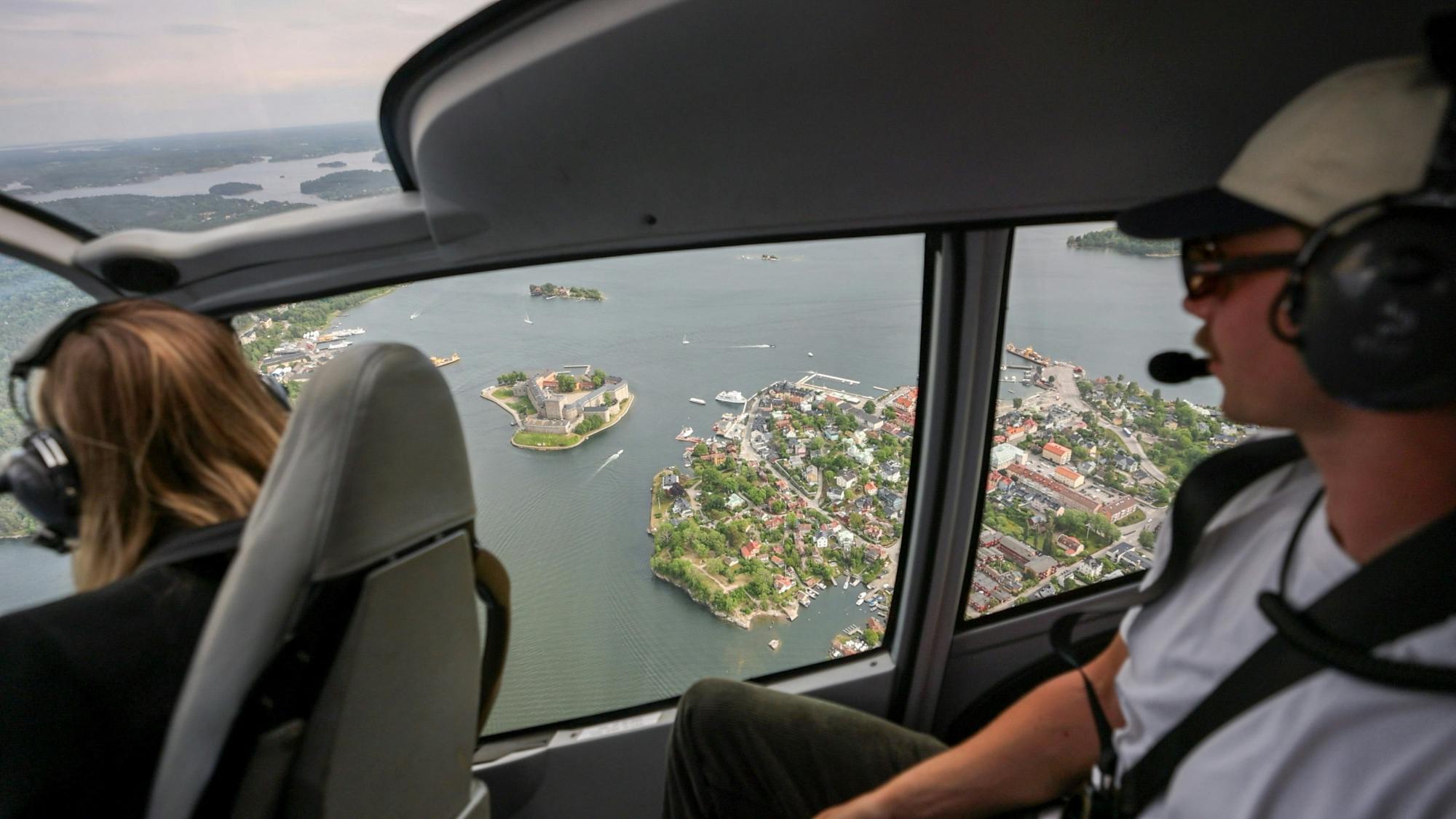 Stockholm 30-minute private helicopter tour with Vaxholm