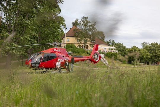 Stockholm helicopter tour with lunch at Grinda