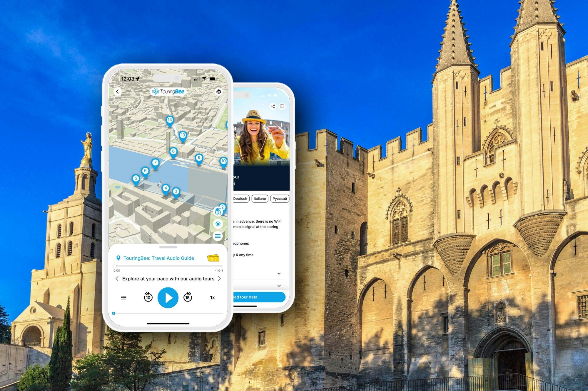 Avignon self-guided walking tour with audio app