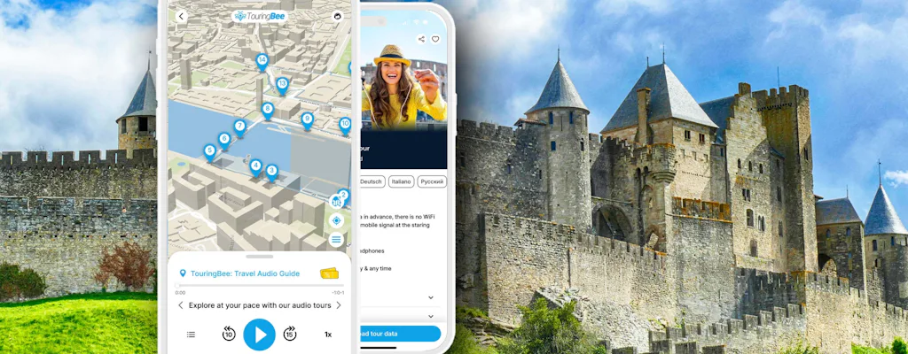 Visita guiada a pé a Carcassonne com aplicação áudio