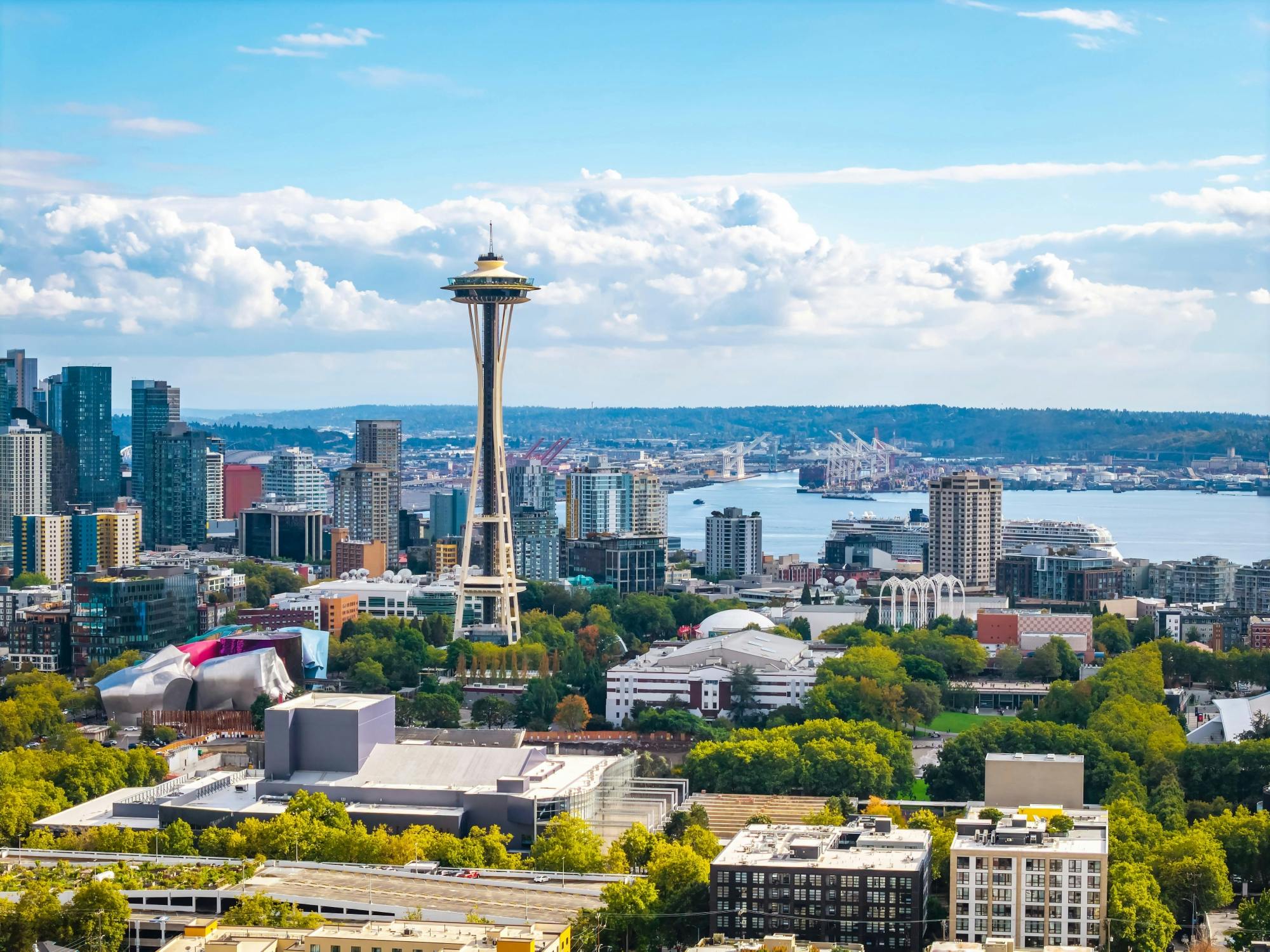 Hop-on hop-off bus tour in Seattle with harbour or locks cruise