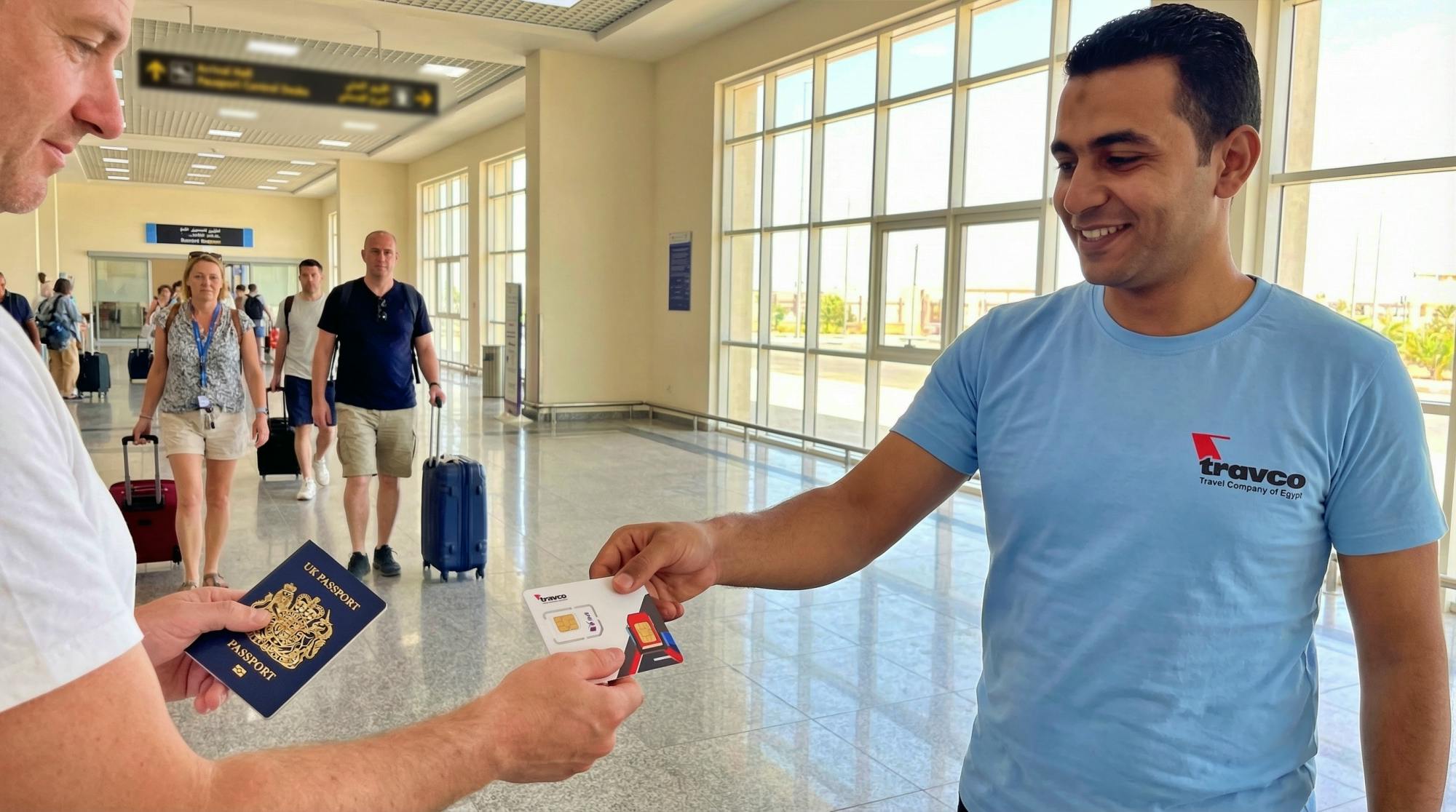 Lokale SIM-Kartenzustellung am internationalen Flughafen Marsa Alam