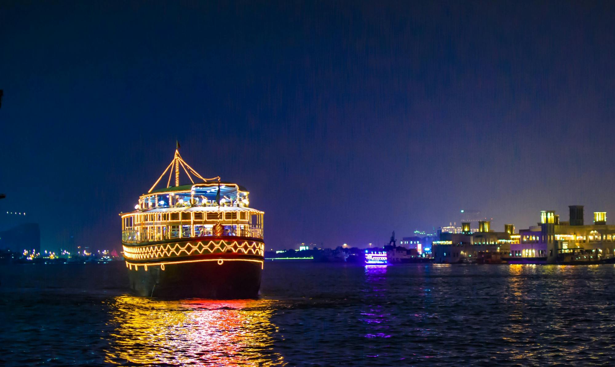 Royal Dhow dinner cruise at Dubai Marina with unlimited soft drinks