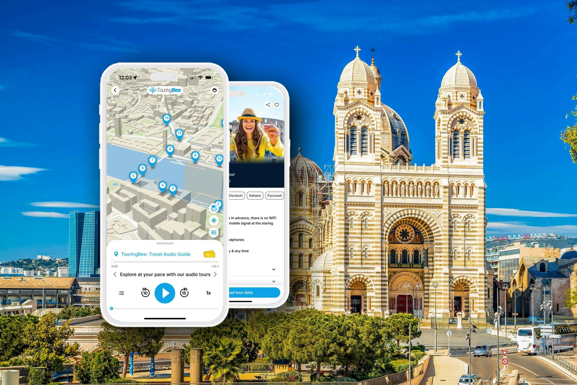 Marseille self-guided walking tour with audio app