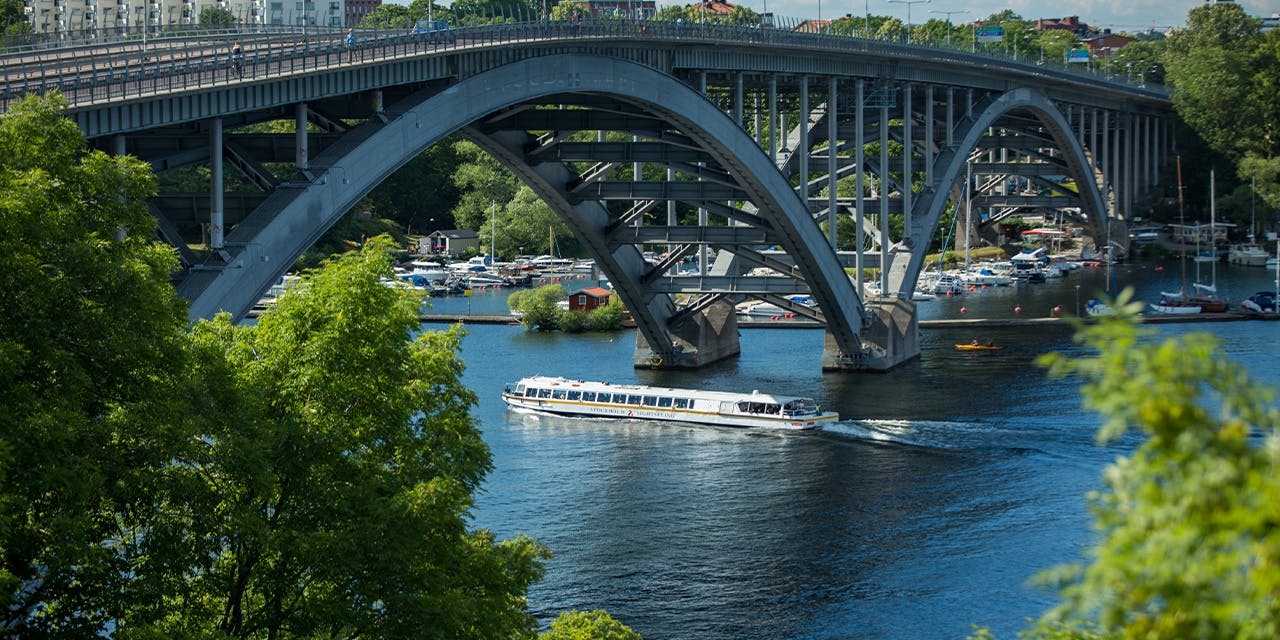 Visite en bateau sous les ponts de Stockholm
