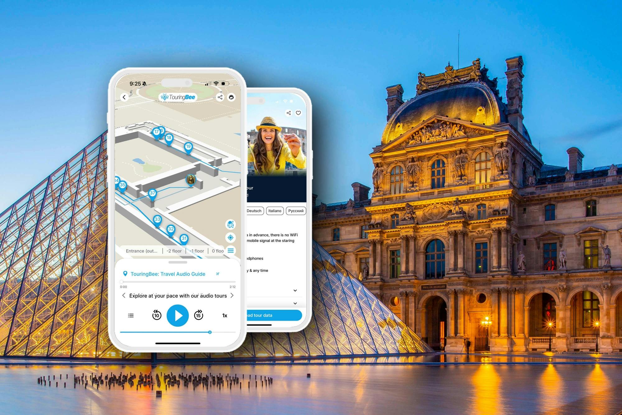 Louvre Museum self-guided tour with audio app