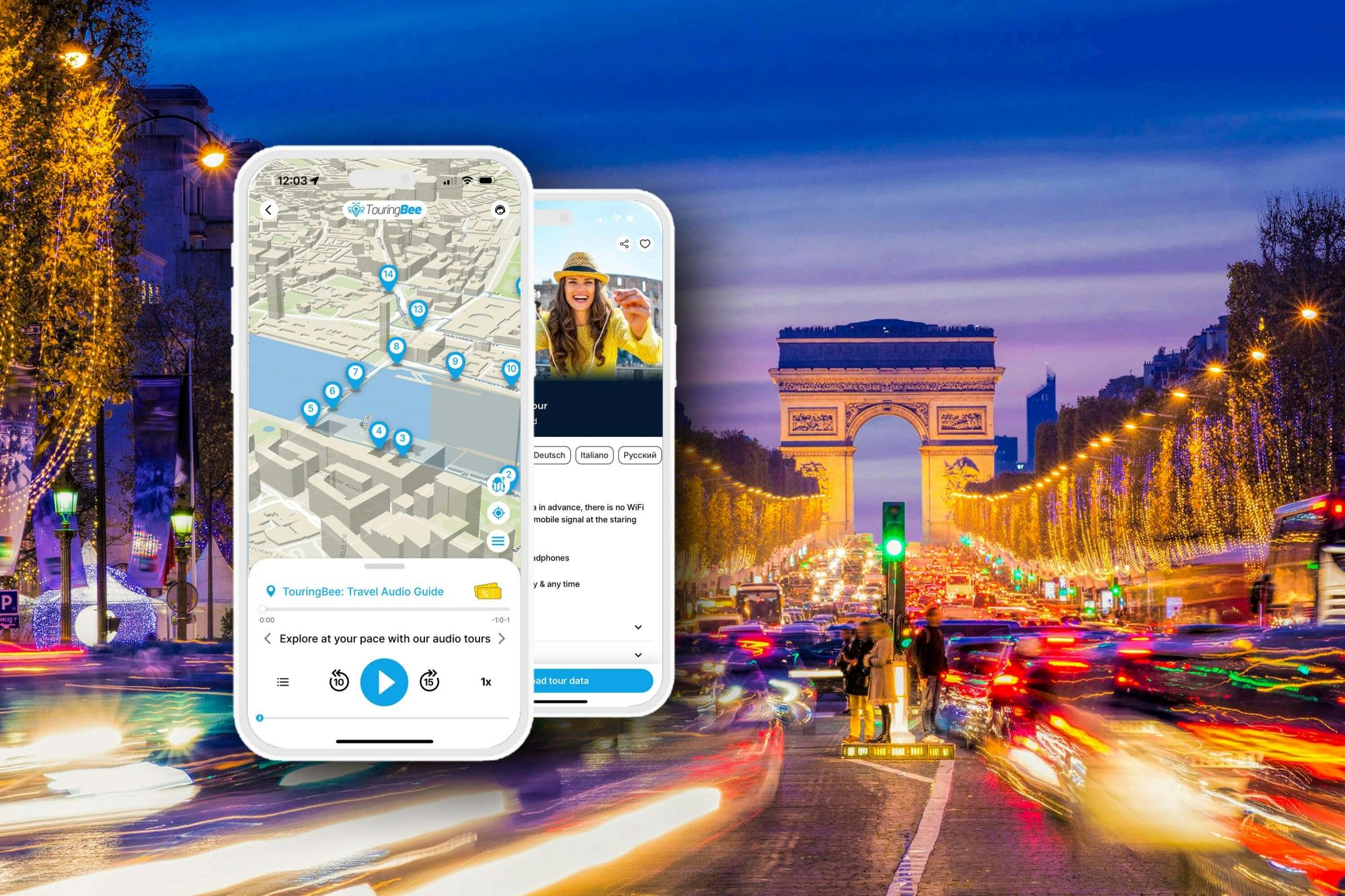 Champs-Elysées self-guided walking tour with audio app