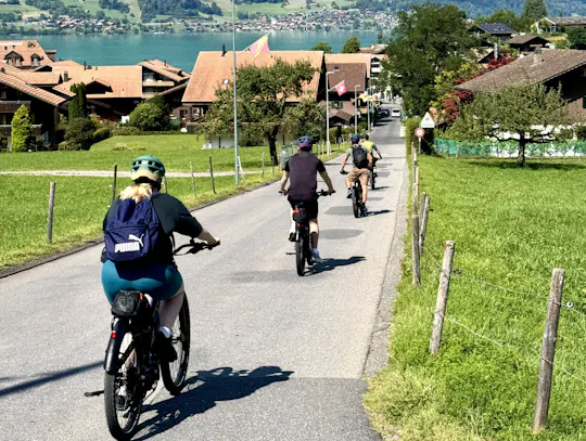 Passeio de bicicleta eléctrica de meio dia a Iseltwald e Giessbach