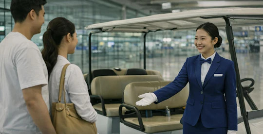Bangkok airport priority lane with butler and optional buggy