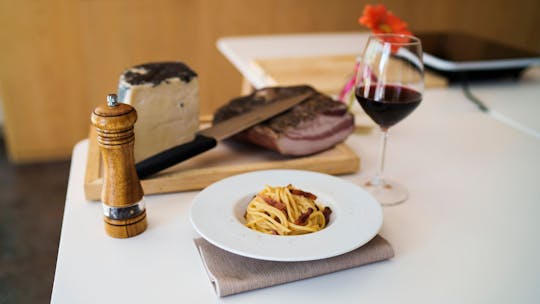 Echte carbonara kookles in Olbia