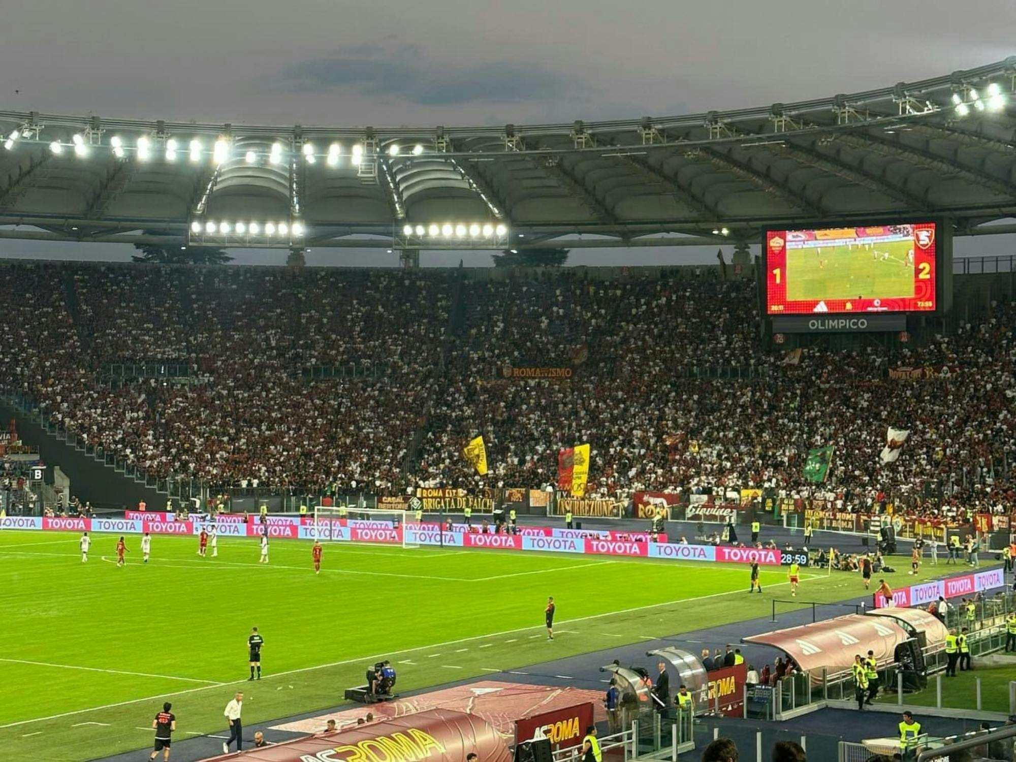 AS Roma football game at Stadio Olimpico