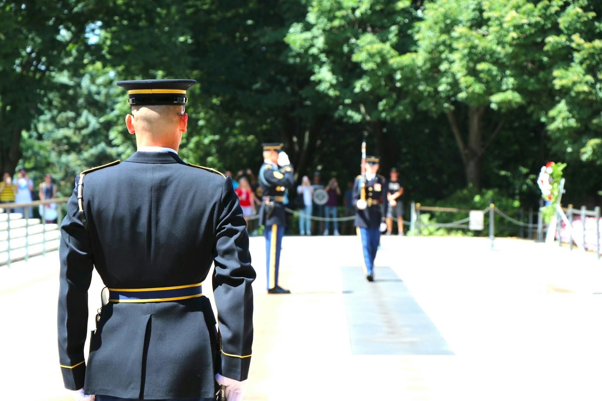 Cimetière d'Arlington avec la relève de la garde