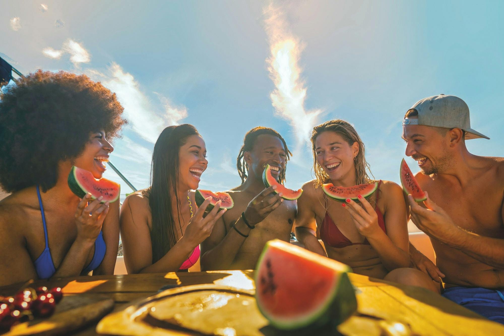 Algarve catamaran cruise from Lagos with brunch