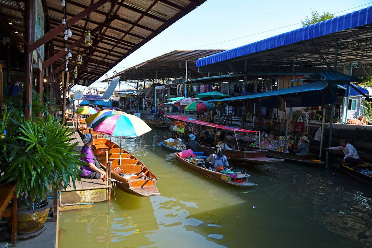 Railway Market, Floating Market, Salt Farm & Cycling Tour from Hua Hin