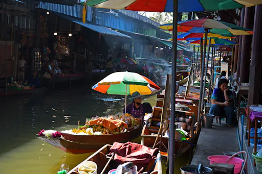 Railway Market, Floating Market, Salt Farm & Cycling Tour from Hua Hin