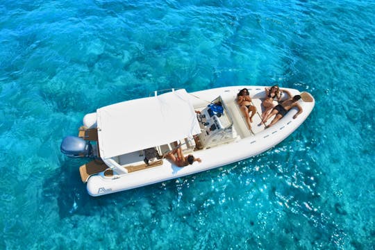 Passeio de barco RIB em Favignana e Levanzo a partir de Trapani com almoço