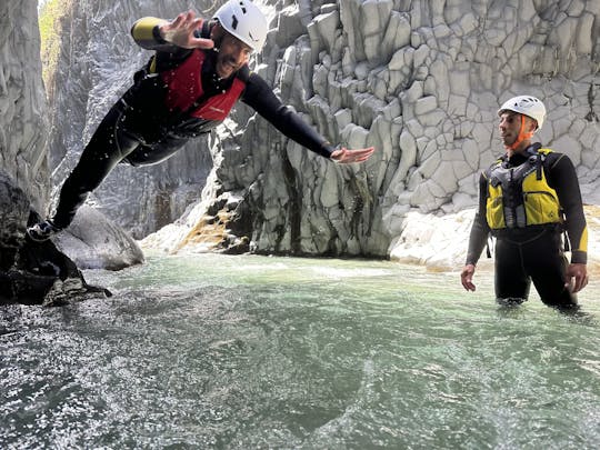 Body rafting along Alcantara River
