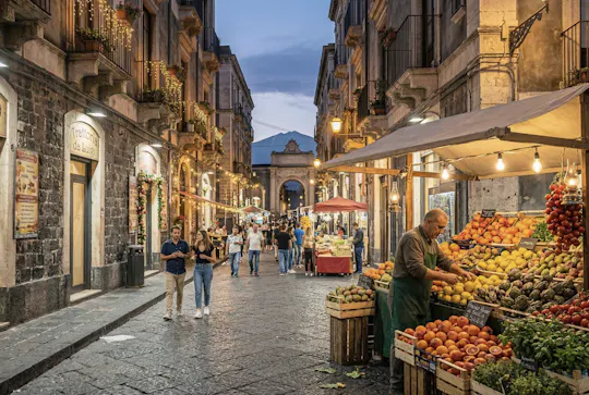 Evening street food tour in Catania