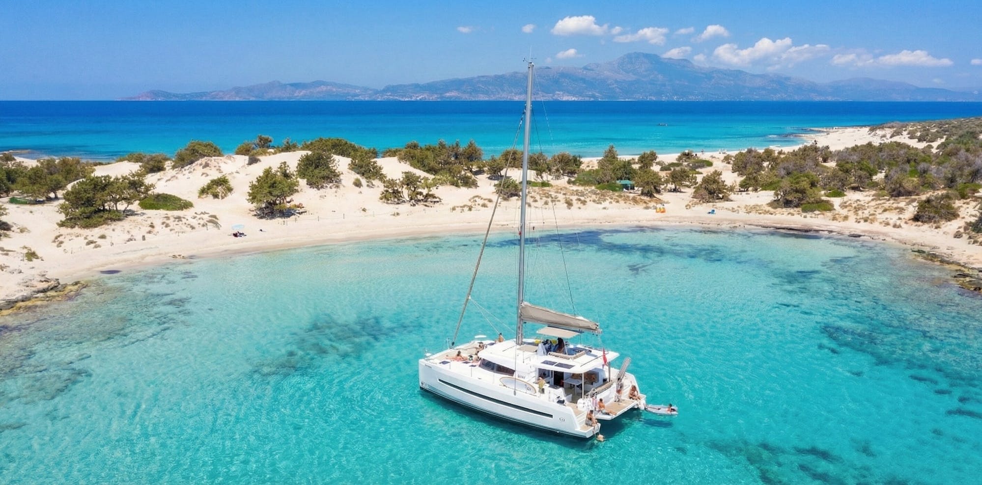 Afternoon catamaran cruise to Chrissi Island with dinner