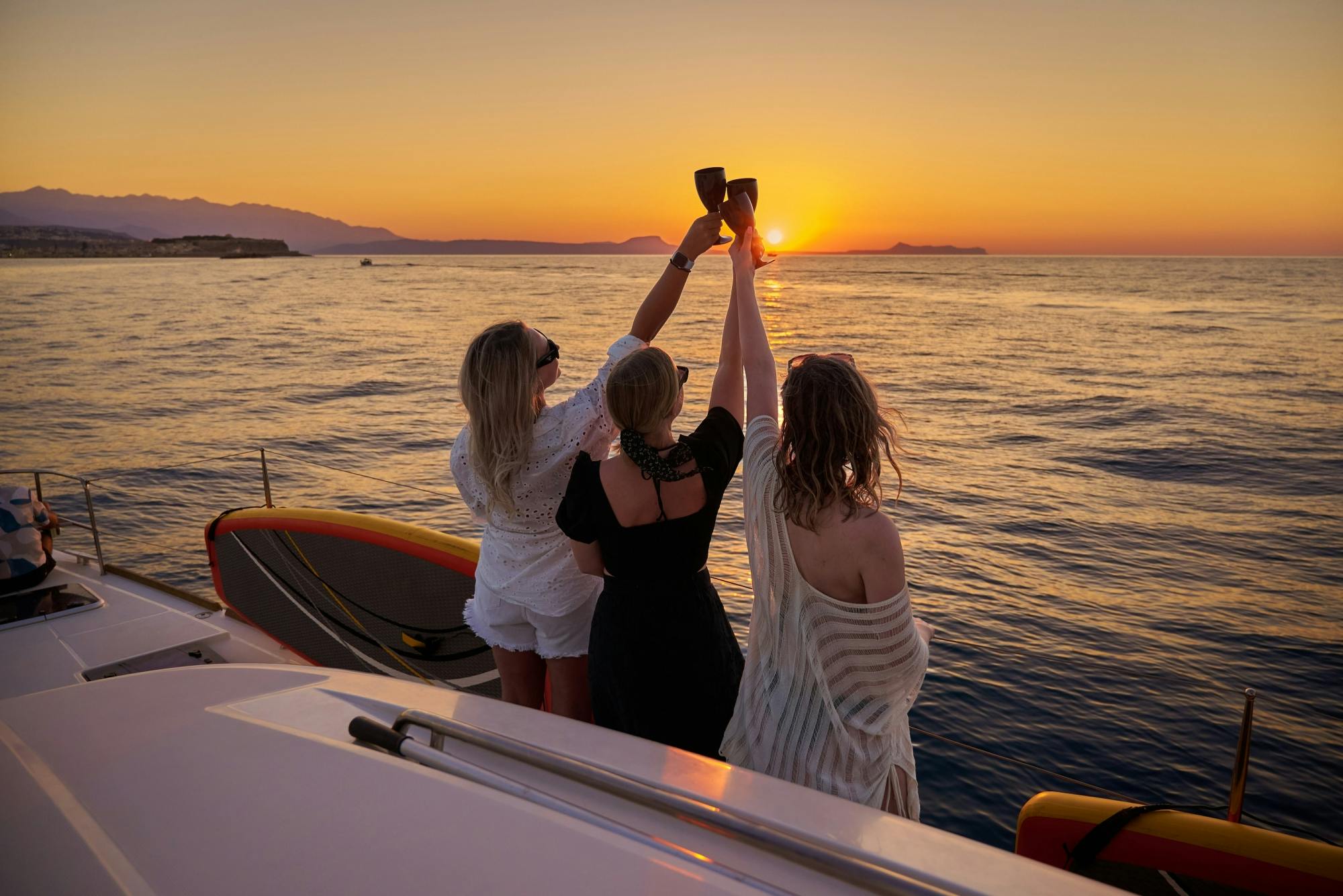 Afternoon catamaran cruise to Chrissi Island with dinner