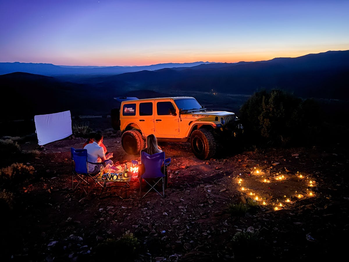 Een filmavond in het bos in Las Vegas