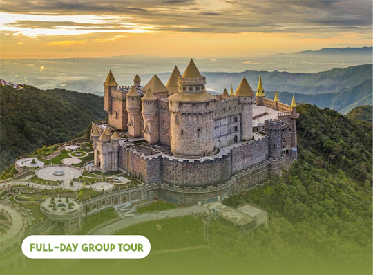 Ba Na Hills, Fantasy Park, French village and Golden Bridge tour