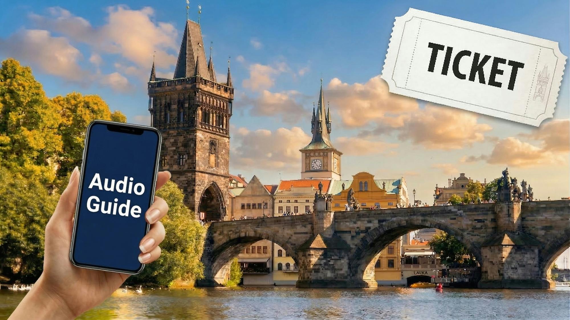 Prague Charles Bridge self-guided tour with Tower Admission + optional VR Experience
