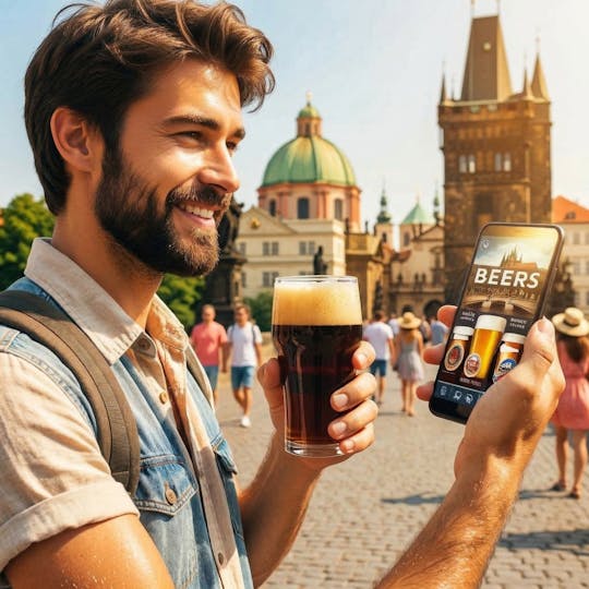 Prague self-guided audio tour with beer exhibition