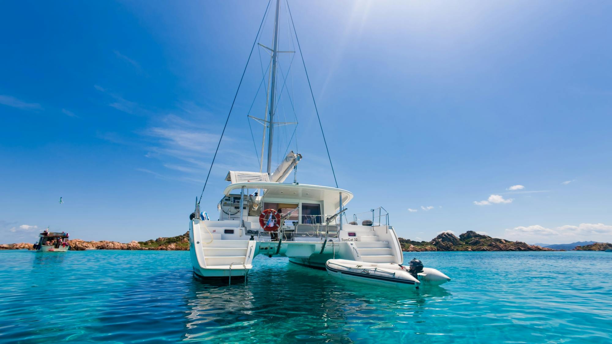 1-Tages-Katamaran-Tour zum La Maddalena-Archipel ab Porto Rafael