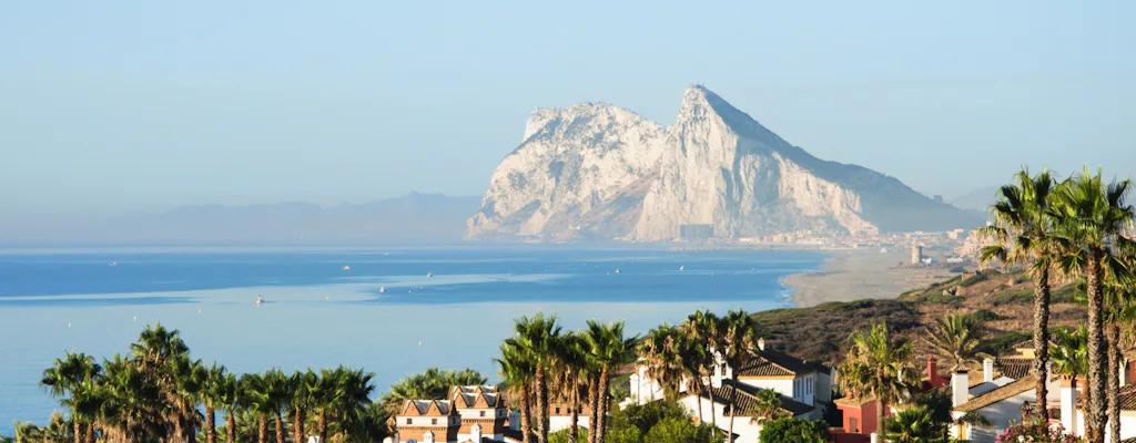 View of the Rock of Gibraltar from the Costa del Sol