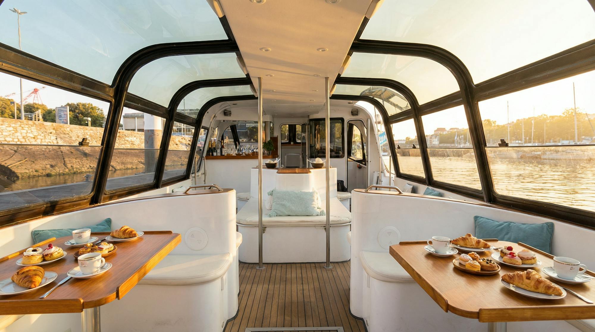 Prywatny rejs o wschodzie słońca z kawą i ciastkami w Lizbonie