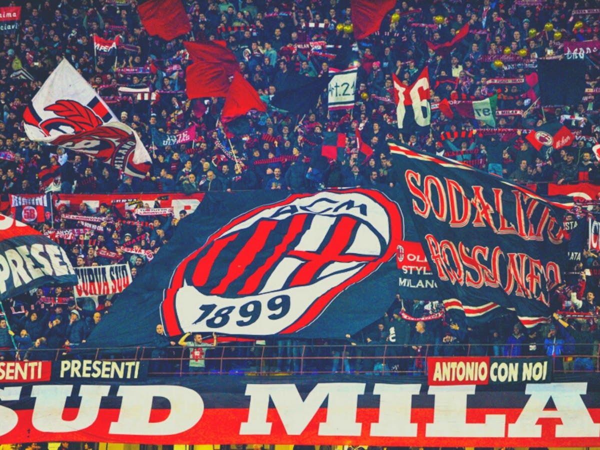 Partita di calcio del Milan a San Siro
