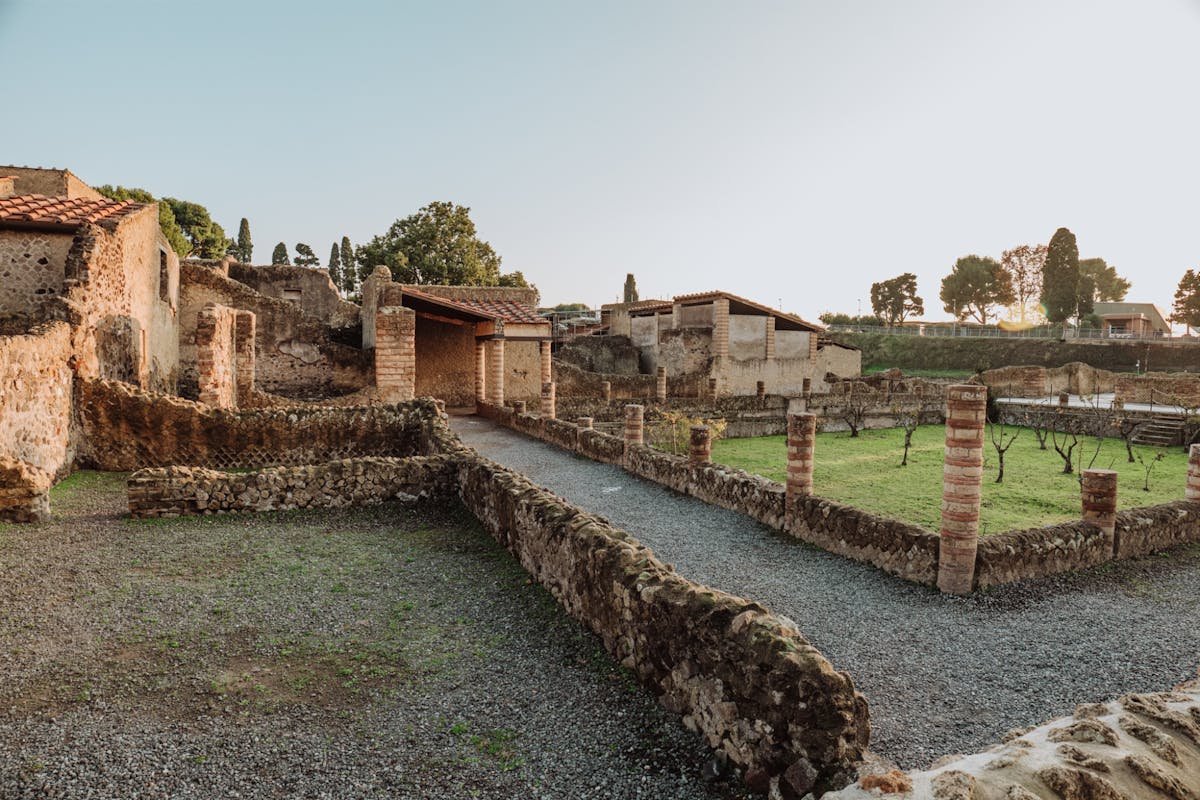 Entree de archeologische site vanaf Herculaneum met audiogids