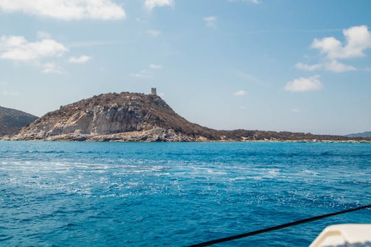Excursion en bateau et plongée avec tuba à Capo Boi