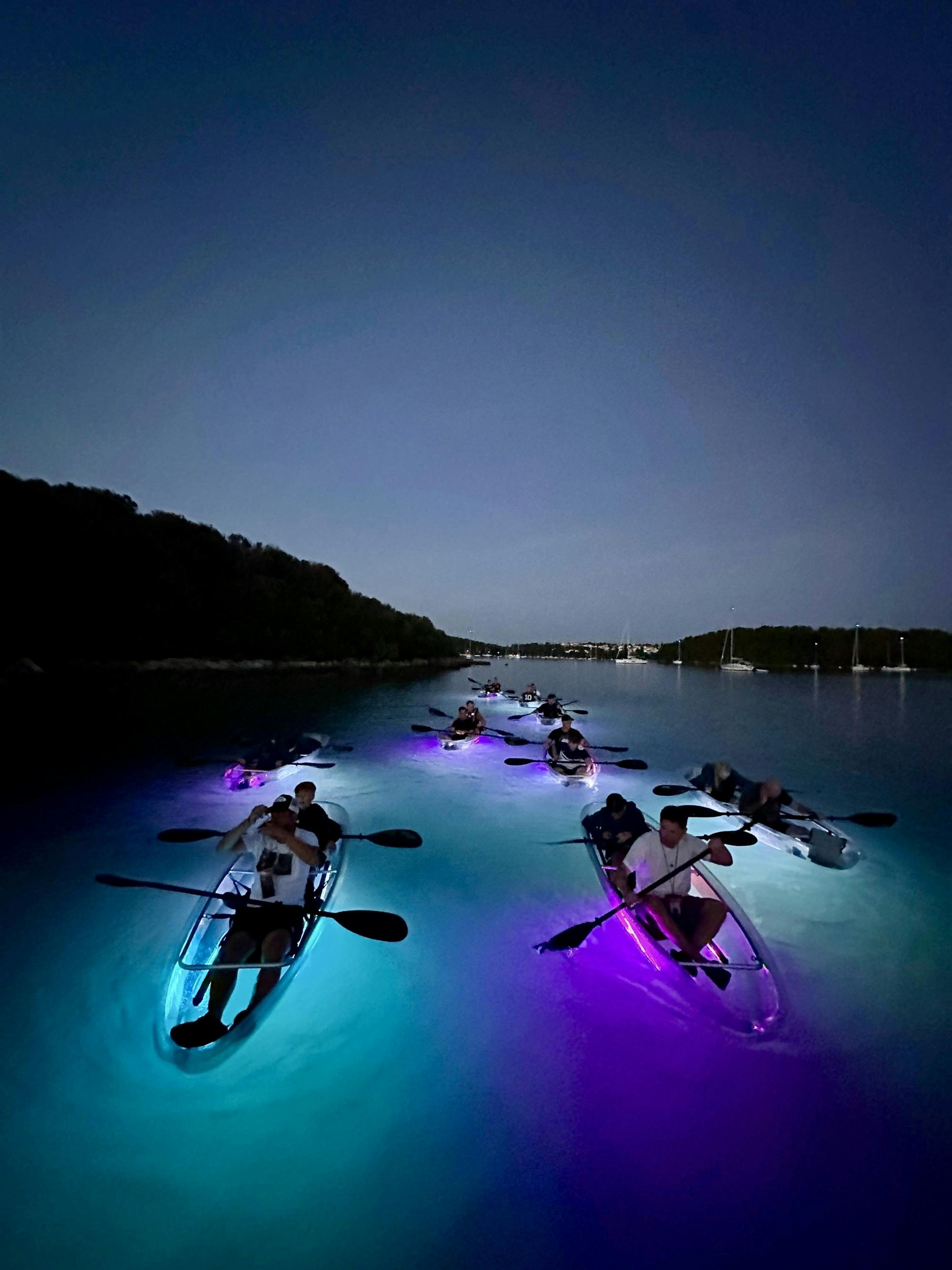 LED kayak night tour
