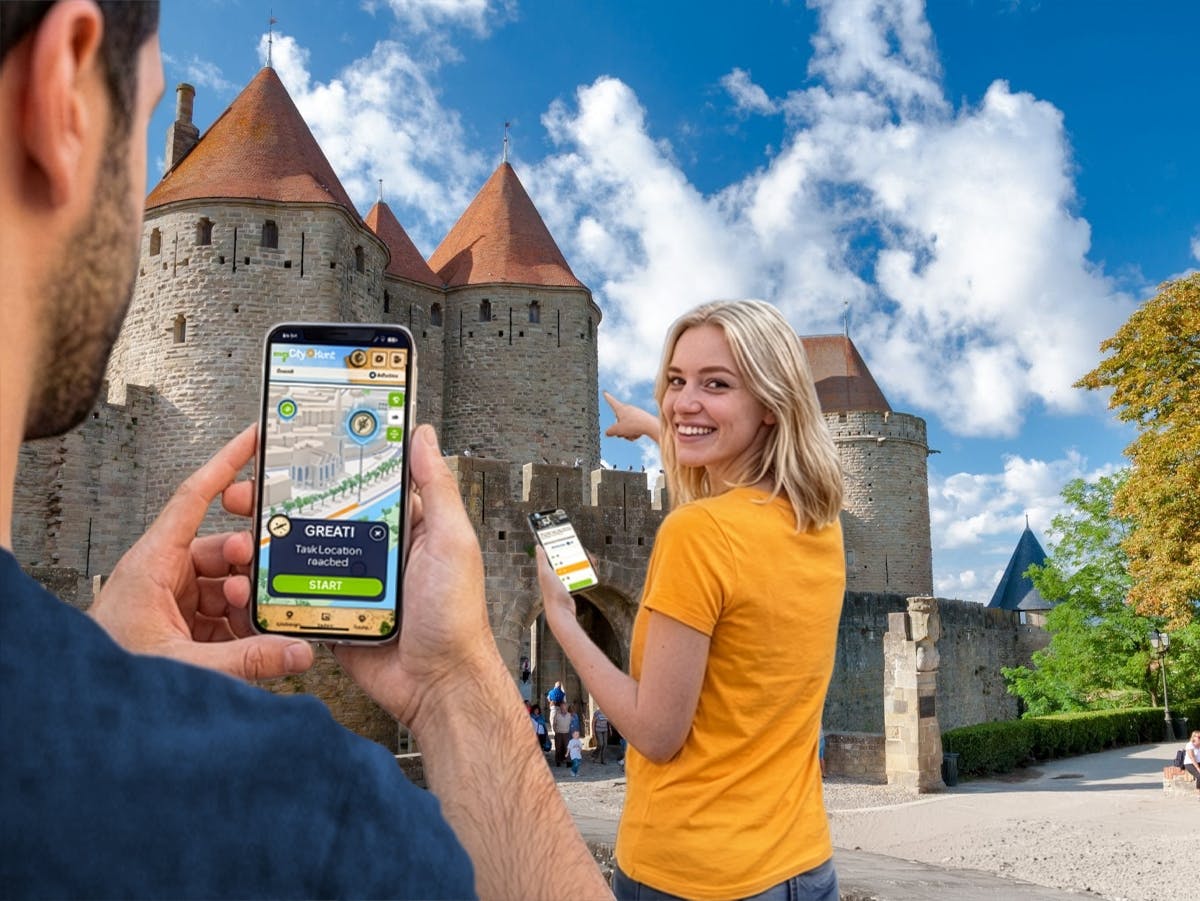Caccia al tesoro digitale autoguidata a Carcassonne