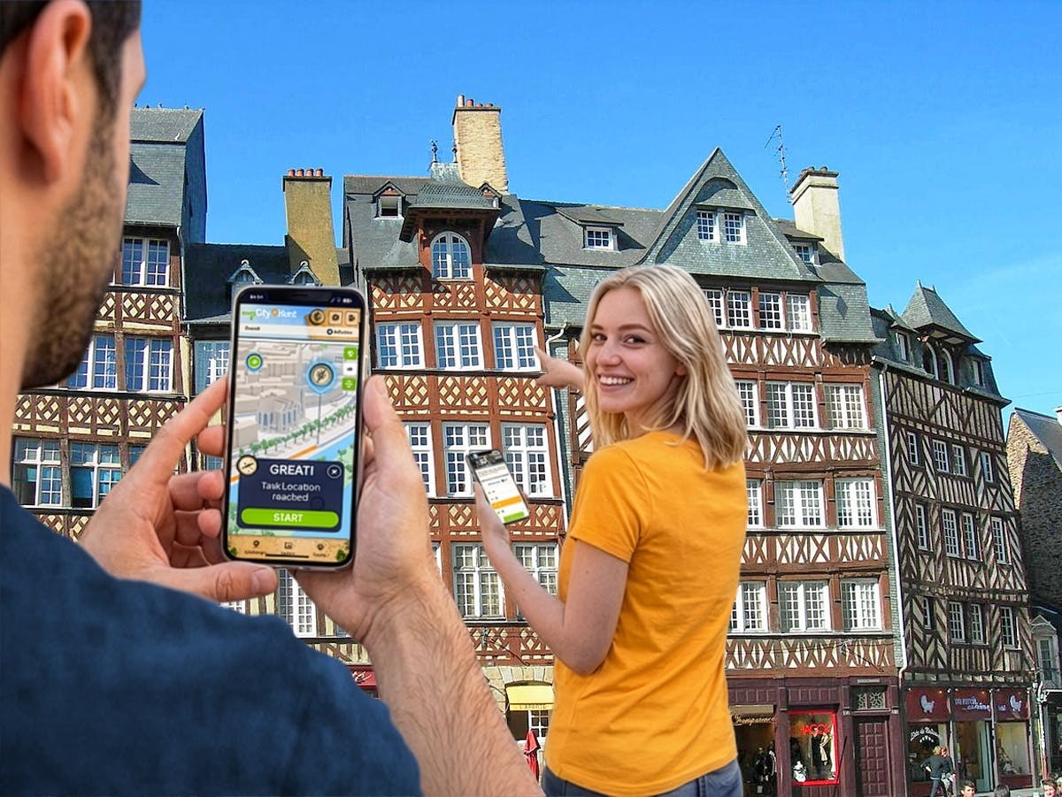 Caça ao tesouro digital auto-guiada em Rennes