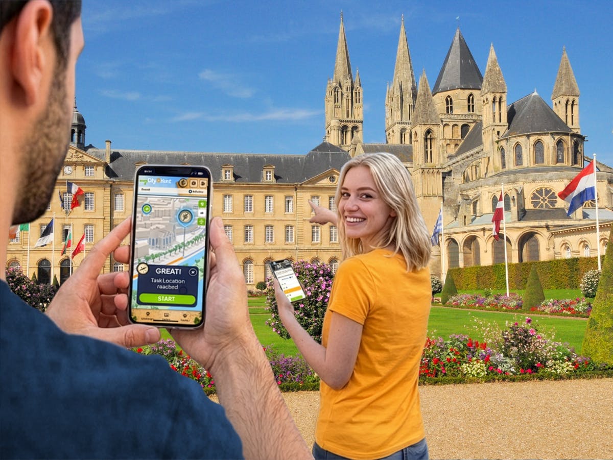 Caccia al tesoro digitale autoguidata a Caen