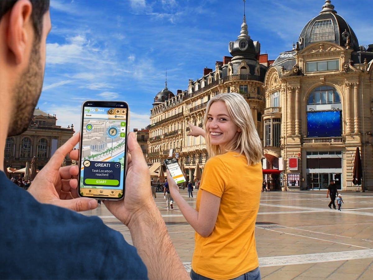 Caça ao tesouro digital autoguiada em Montpellier