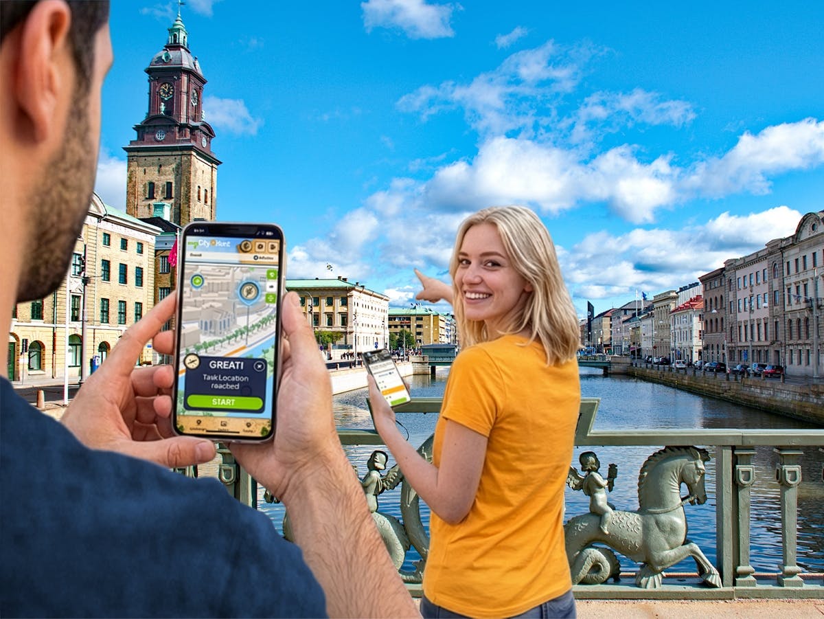 Samodzielne cyfrowe poszukiwanie skarbów w Göteborgu