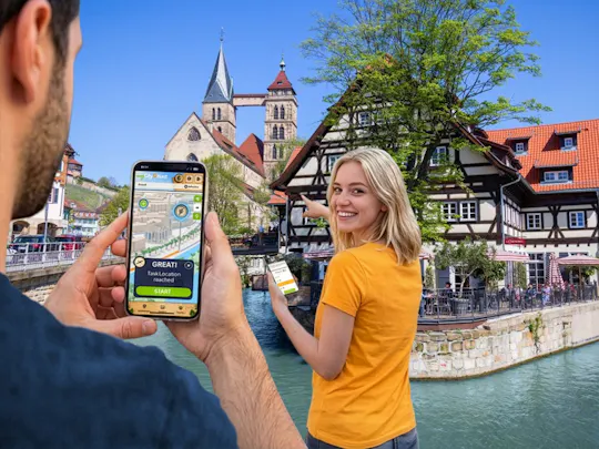 Caça ao tesouro digital auto-guiada em Esslingen am Neckar