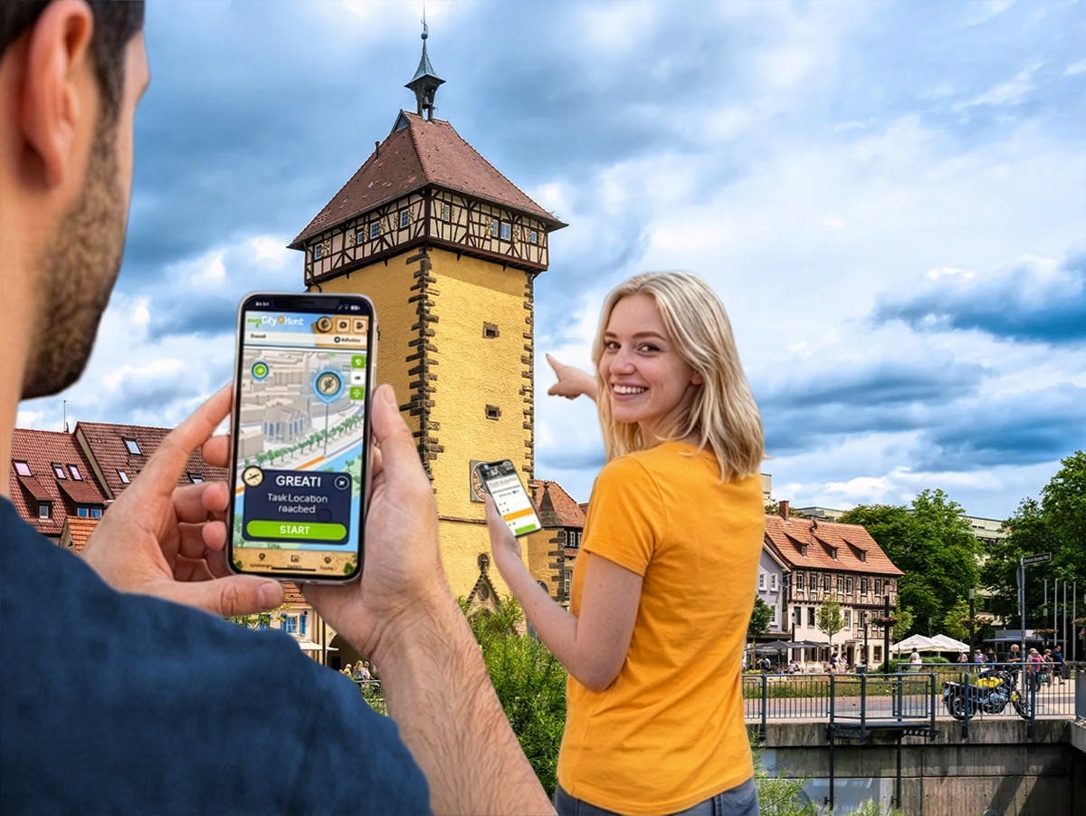 Samodzielne cyfrowe poszukiwanie skarbów w Reutlingen
