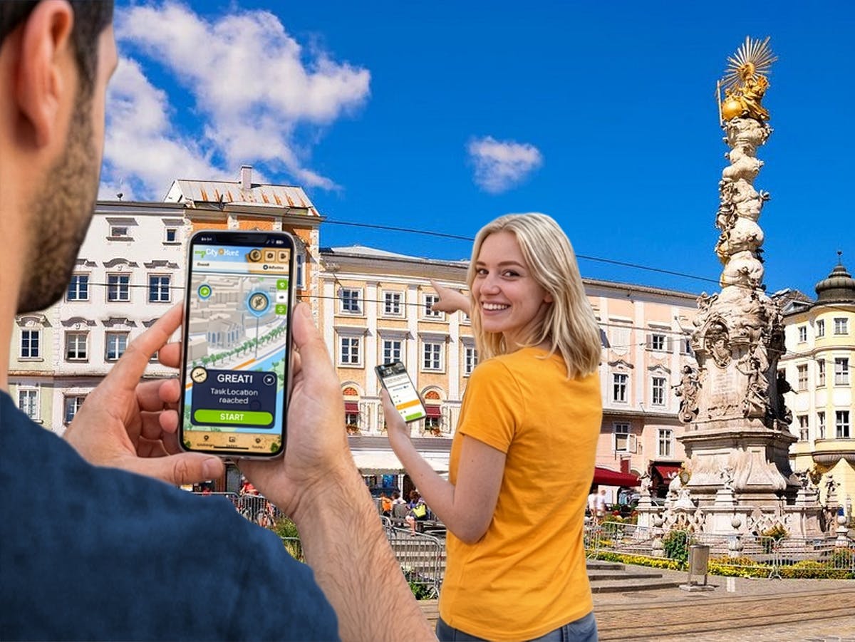 Caça ao tesouro digital auto-guiada em Linz