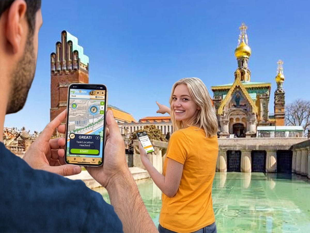 Samodzielne cyfrowe poszukiwanie skarbów w Darmstadt