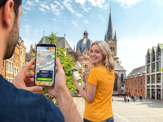 Caça ao tesouro digital auto-guiada em Aachen