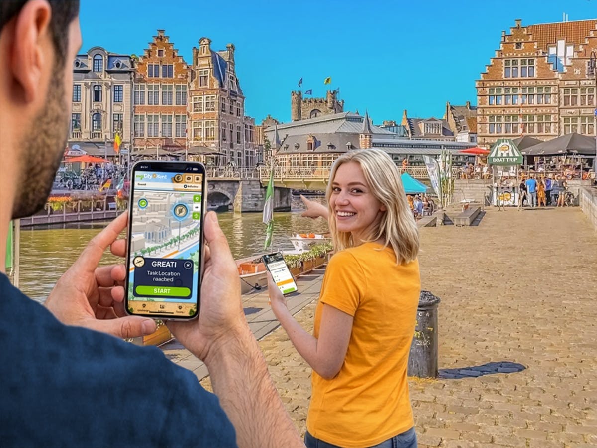 Caccia al tesoro digitale autoguidata a Gand