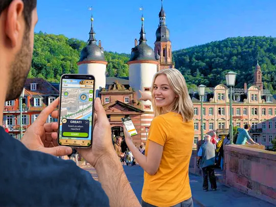 Caça ao tesouro digital auto-guiada em Heidelberg